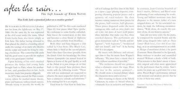 Erik Satie - After The Rain... The Soft Sounds Of Erik Satie (CD) | Near Mint (NM) Near Mint (NM)-