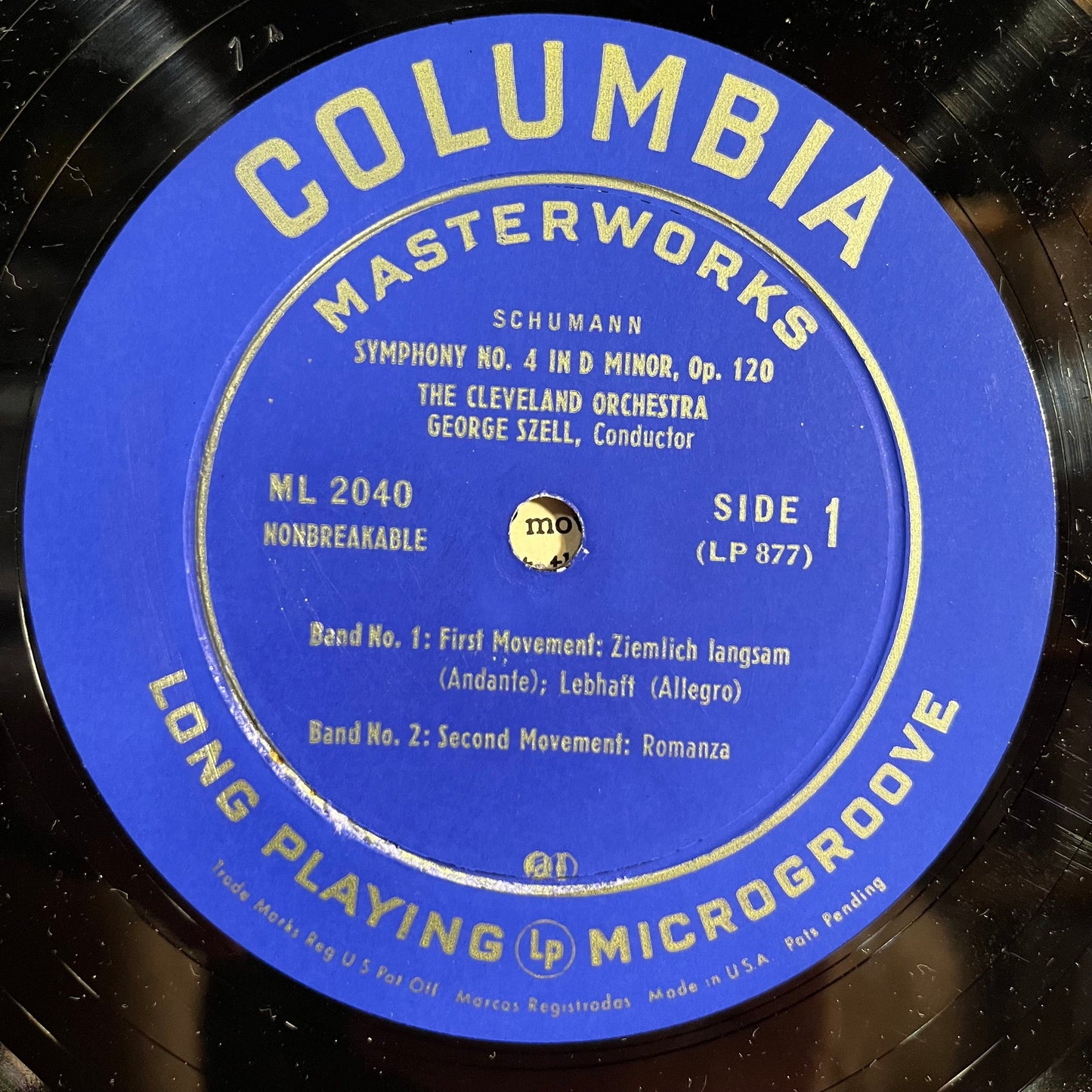 Robert Schumann - Symphony No. 4 In D-Minor, Op. 120 10" | Near Mint (NM) Near Mint (NM)-