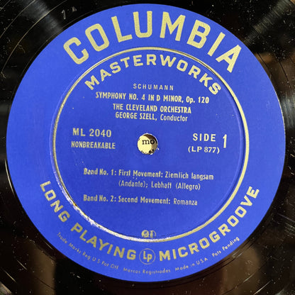 Robert Schumann - Symphony No. 4 In D-Minor, Op. 120 10" | Near Mint (NM) Near Mint (NM)-