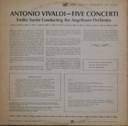 Antonio Vivaldi - Five Concerti | Near Mint (NM) Excellent (EX)-