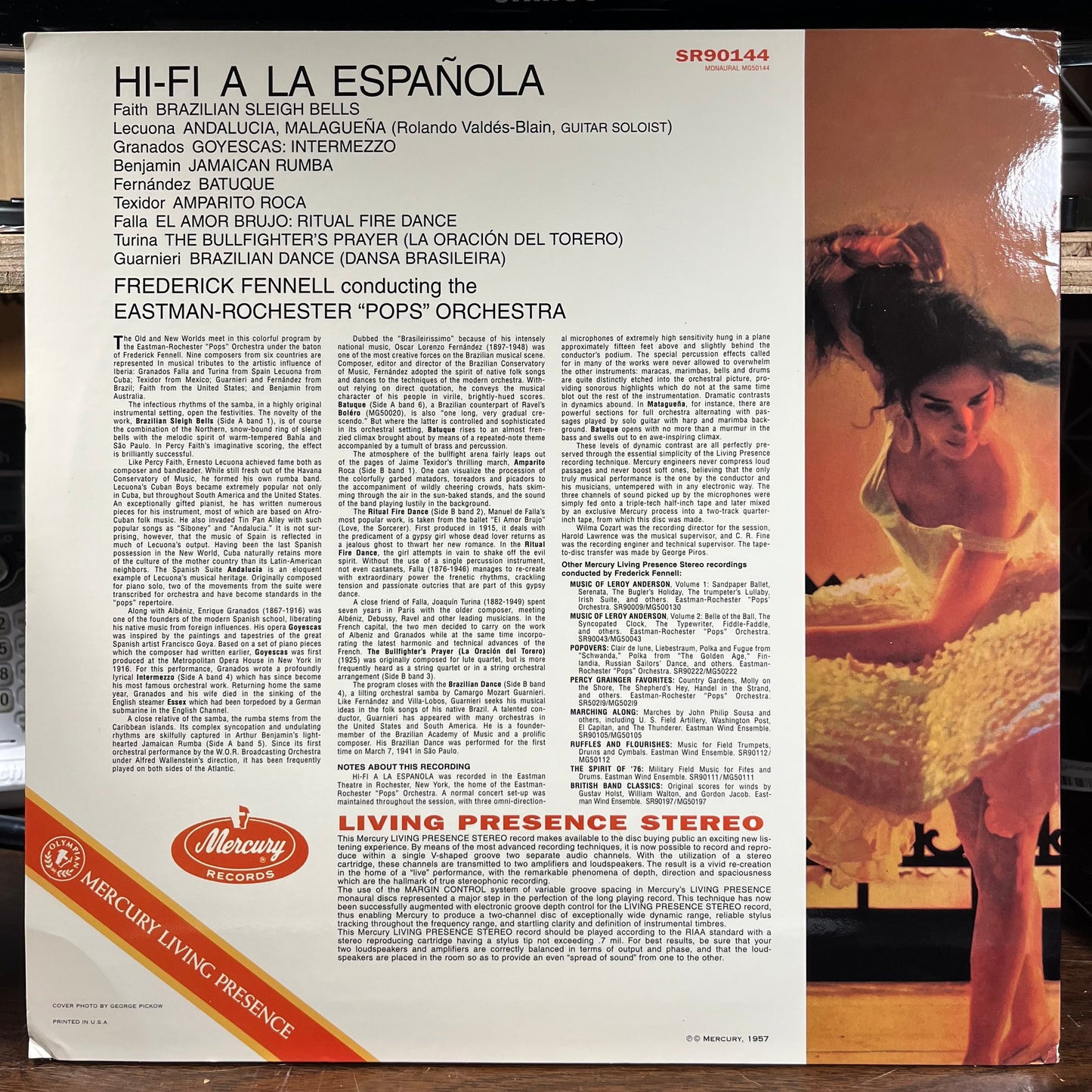 Frederick Fennell - Hi-Fi A La Espaňola (VINYL) | Near Mint (NM) Excellent+ (EX+)-