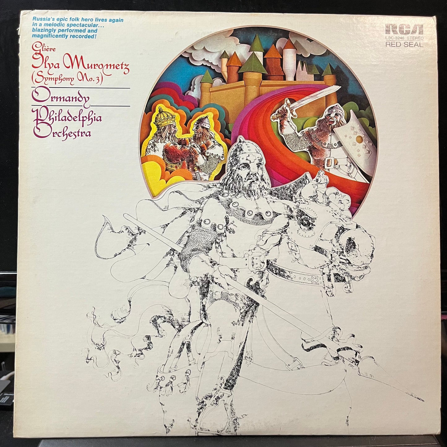 Glière* - Ormandy*, Philadelphia Orchestra - "Ilya Murometz" (Symphony No. 3)(VINYL LP RCA RED SEAL LSC-3246 1972) | Near Mint (NM or M-) Near Mint (NM)-