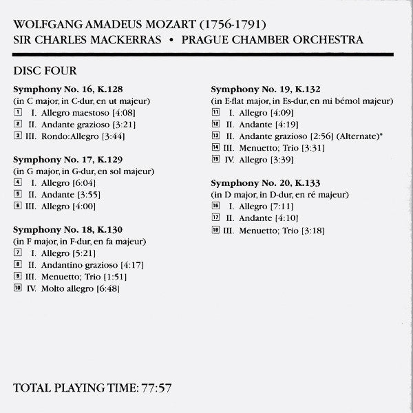Wolfgang Amadeus Mozart - The Symphonies (10x CD Telarc ‎– CD 80729) | USED Near Mint (NM or M-) Near Mint (NM)-