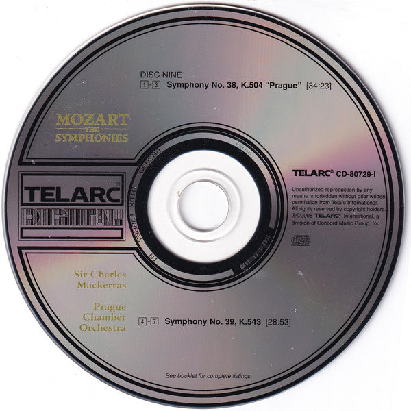 Wolfgang Amadeus Mozart - The Symphonies (10x CD Telarc ‎– CD 80729) | USED Near Mint (NM or M-) Near Mint (NM)-