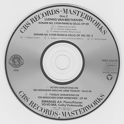 Ludwig van Beethoven - The Sonatas For Piano/Klavier & Cello (2xCD) | Near Mint (NM) Near Mint (NM)-