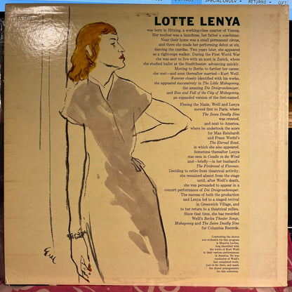 Lotte Lenya - September Song And Other American Theatre Songs Of Kurt Weill *MONO* | Near Mint (NM) Excellent (EX)-