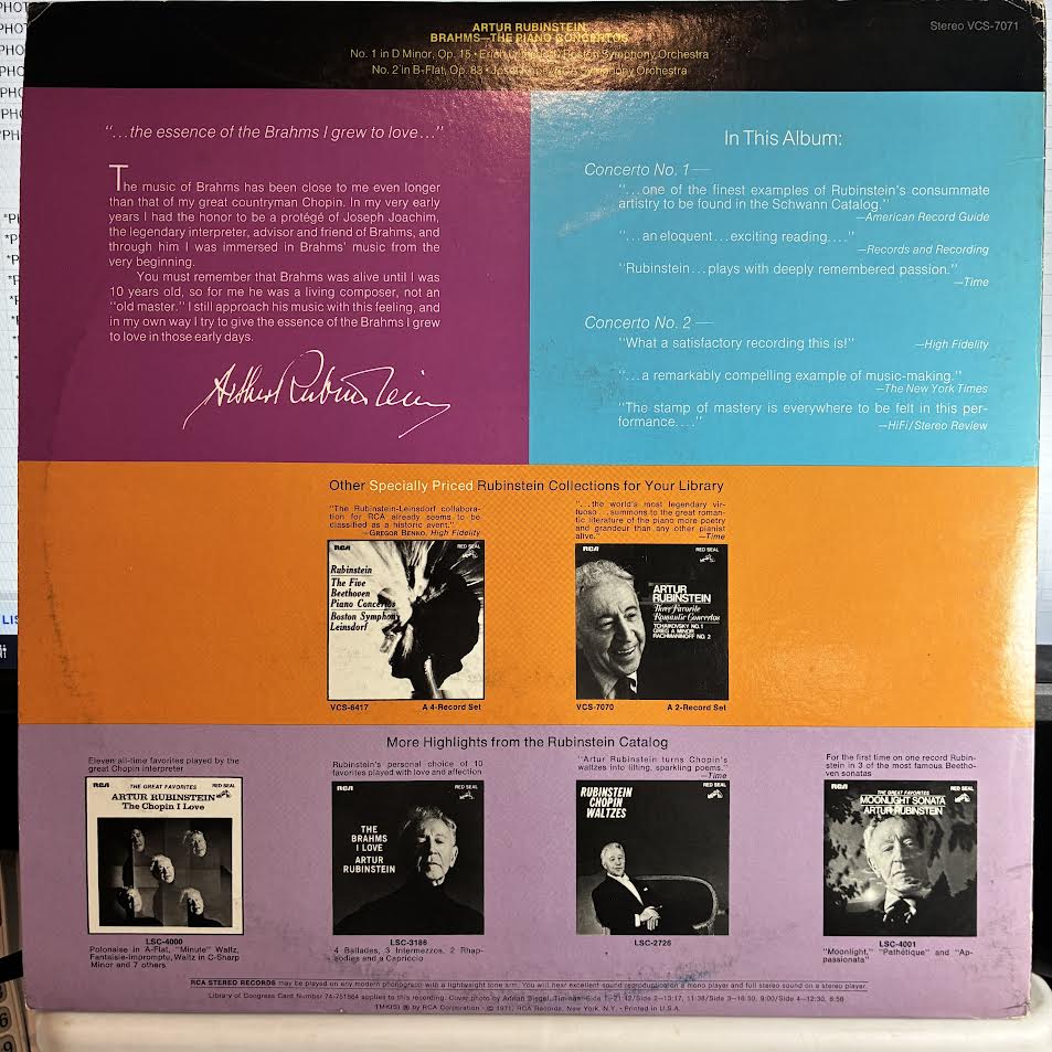 Arthur Rubinstein - The Piano Concertos, No. 1 In D Minor / No. 2 In B-Flat (VINYL) | Near Mint (NM or M-) Excellent (EX)-