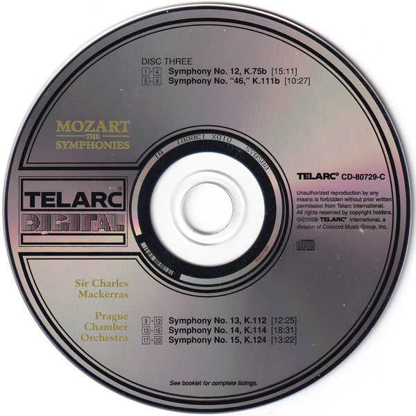 Wolfgang Amadeus Mozart - The Symphonies (10x CD Telarc ‎– CD 80729) | USED Near Mint (NM or M-) Near Mint (NM)-