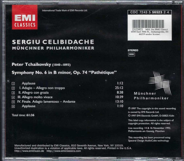 Pyotr Ilyich Tchaikovsky - Symphony No. 6 In B Minor, Op. 74 "Pathétique" (CD) | Near Mint (NM) Near Mint (NM)-