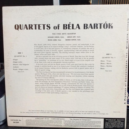 Béla Bartók / The Fine Arts Quartet - String Quartets No. 5, No. 6 (VINYL) | Near Mint (NM or M-)-