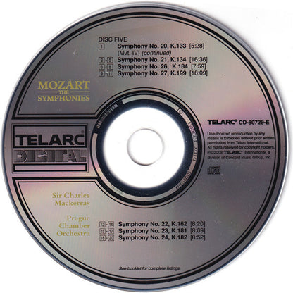 Wolfgang Amadeus Mozart - The Symphonies (10x CD Telarc ‎– CD 80729) | USED Near Mint (NM or M-) Near Mint (NM)-