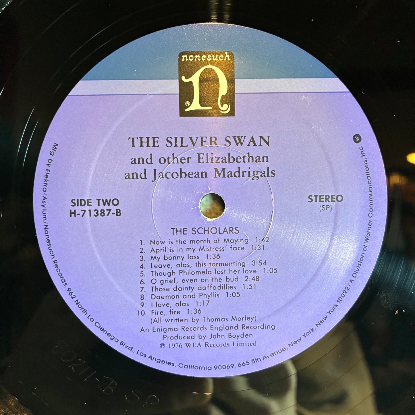 The Scholars (3) - The Silver Swan (And Other Elizabethan And Jacobean Madrigals) (VINYL) | Near Mint (NM or M-)-