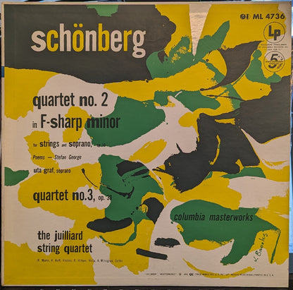Arnold Schoenberg - Quartet No. 2 In F-Sharp Minor For Strings And Soprano, Op. 10 / Quartet No. 3, Op. 30 | Near Mint (NM) Near Mint (NM)-