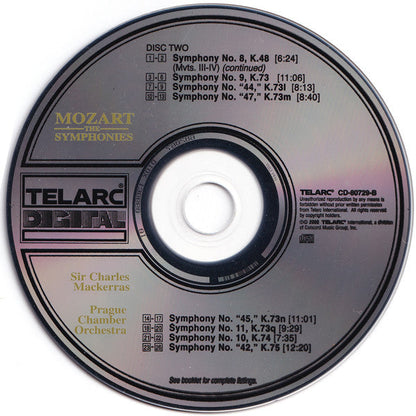 Wolfgang Amadeus Mozart - The Symphonies (10x CD Telarc ‎– CD 80729) | USED Near Mint (NM or M-) Near Mint (NM)-