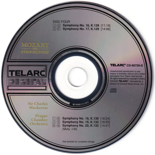 Wolfgang Amadeus Mozart - The Symphonies (10x CD Telarc ‎– CD 80729) | USED Near Mint (NM or M-) Near Mint (NM)-