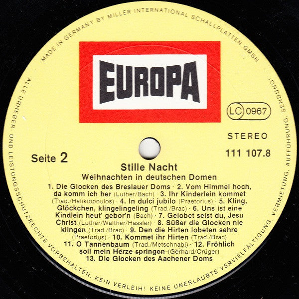 Ruhpoldinger Kinderchor - Stille Nacht - Weihnachten In Deutschen Domen | Near Mint (NM) Near Mint (NM)-