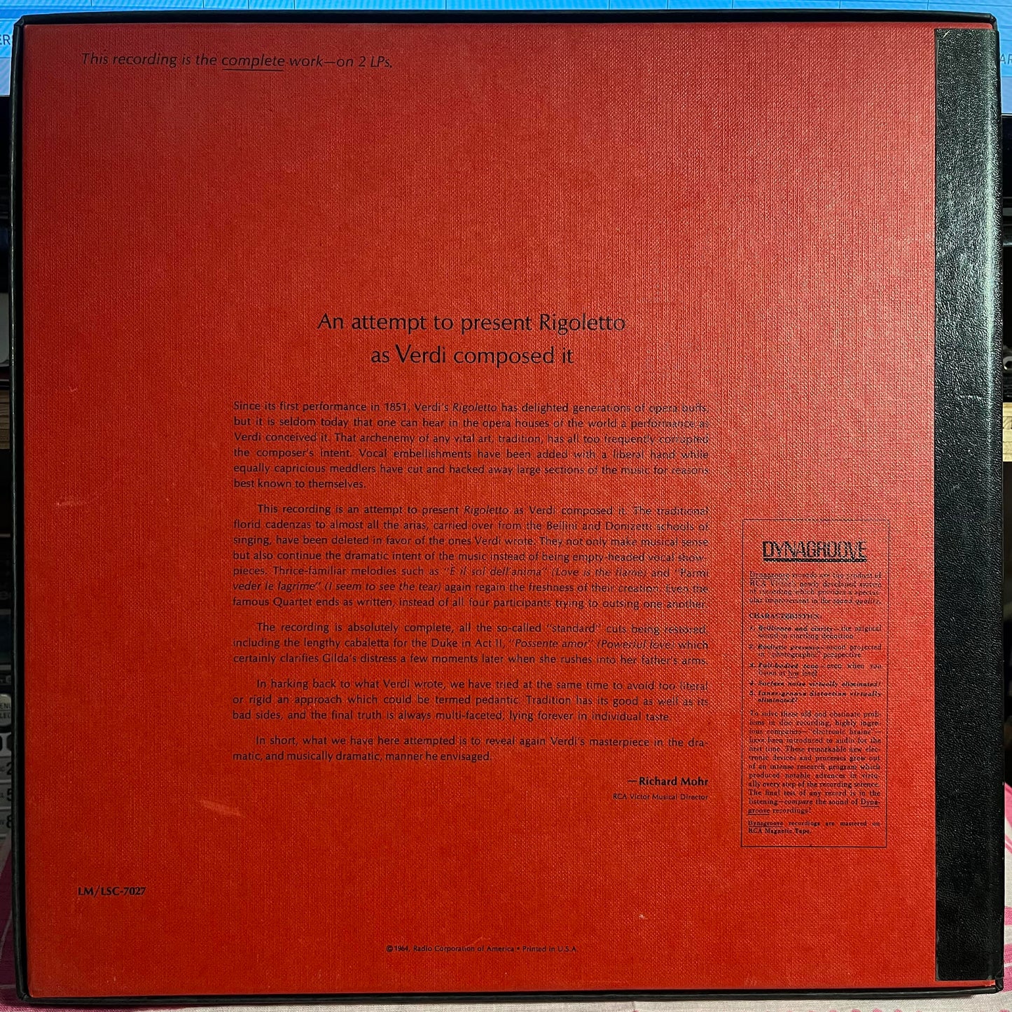 Giuseppe Verdi - Rigoletto *2XLP BOX* | Near Mint (NM) Near Mint (NM)-