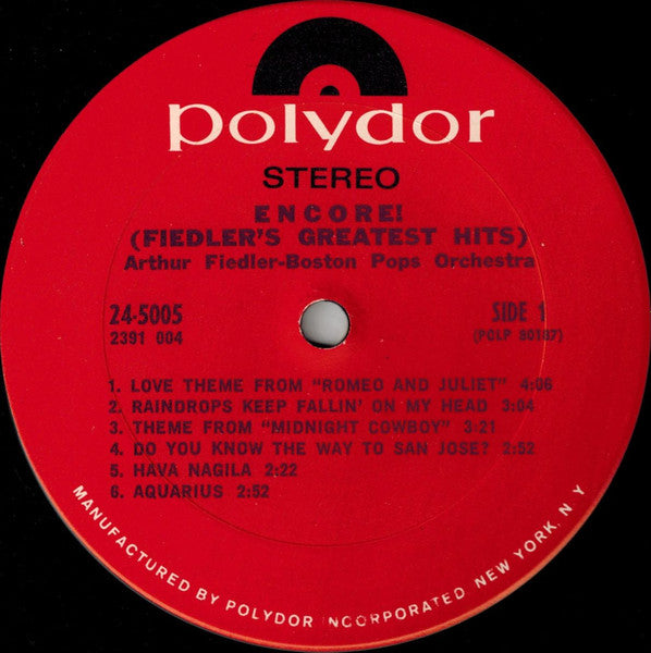 Arthur Fiedler - Encore (Fiedler's Greatest Hits) | Near Mint (NM) Excellent (EX)-
