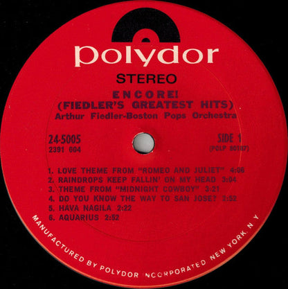 Arthur Fiedler - Encore (Fiedler's Greatest Hits) | Near Mint (NM) Excellent (EX)-