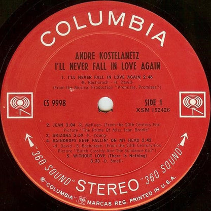 André Kostelanetz - I'll Never Fall In Love Again | Near Mint (NM) Near Mint (NM)-