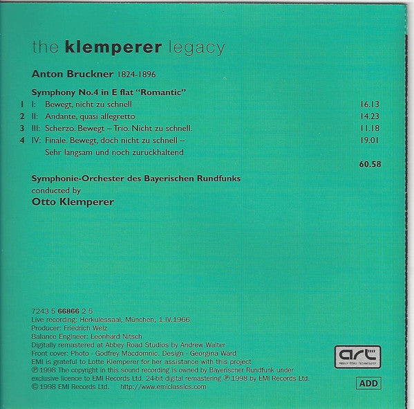 Anton Bruckner - Symphony 4 Romantic (CD) | Near Mint (NM) Near Mint (NM)-