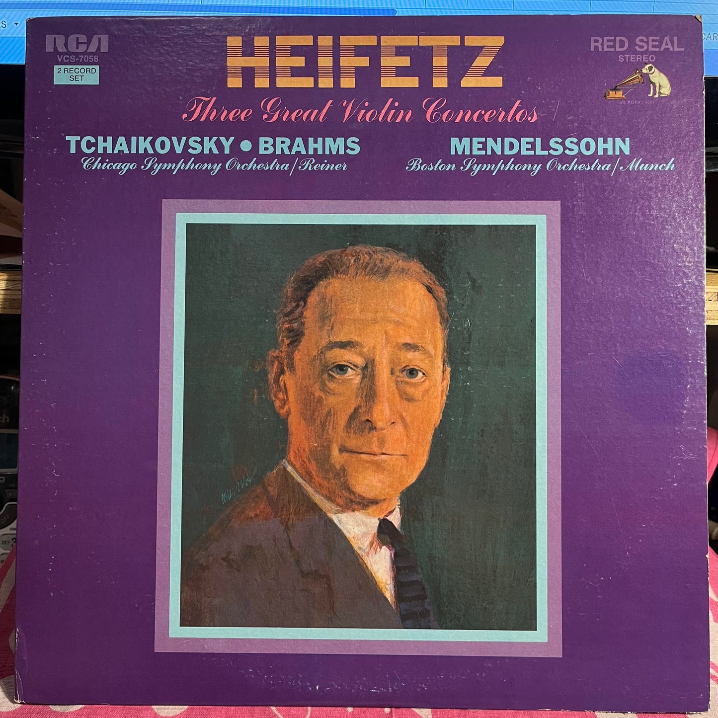 Jascha Heifetz - Three Great Violin Concertos | Near Mint (NM) Excellent (EX)-