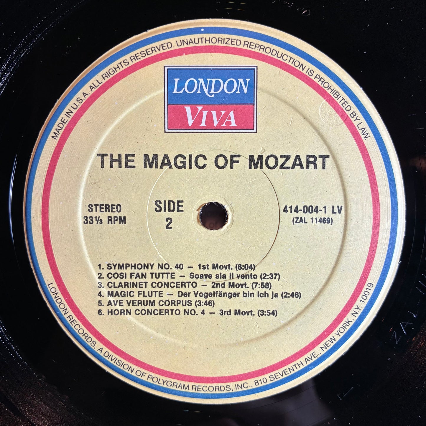 Vienna Mozart Academy - A Little Night Music, The Magic Of Mozart (VINYL) | Near Mint (NM or M-) Very Good Plus (VG+)-