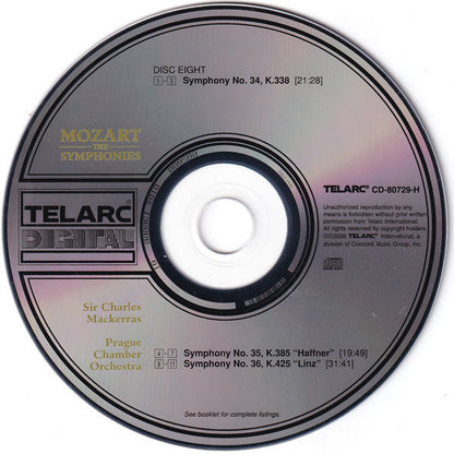 Wolfgang Amadeus Mozart - The Symphonies (10x CD Telarc ‎– CD 80729) | USED Near Mint (NM or M-) Near Mint (NM)-