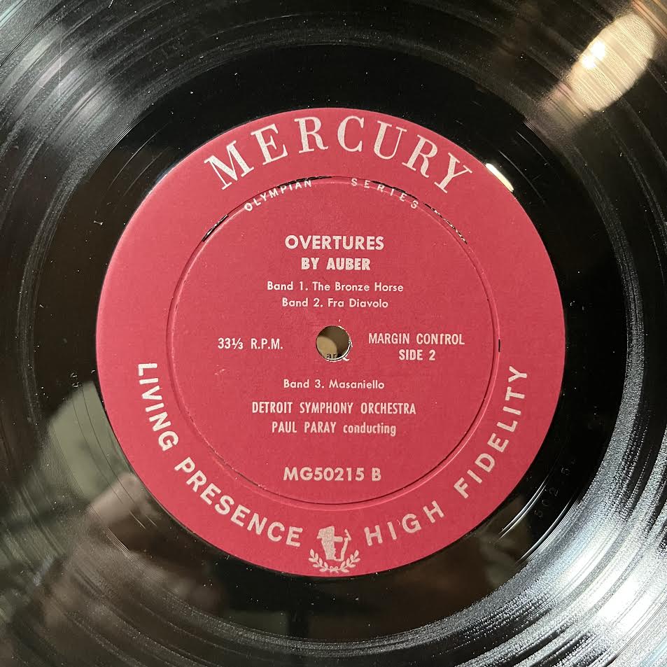 Paul Paray - Overtures By Offenbach & Auber (VINYL) | Near Mint (NM or M-) Excellent (EX)-