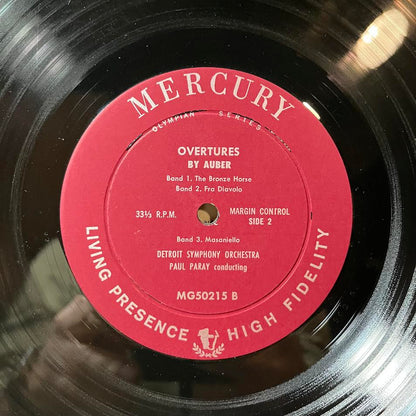 Paul Paray - Overtures By Offenbach & Auber (VINYL) | Near Mint (NM or M-) Excellent (EX)-