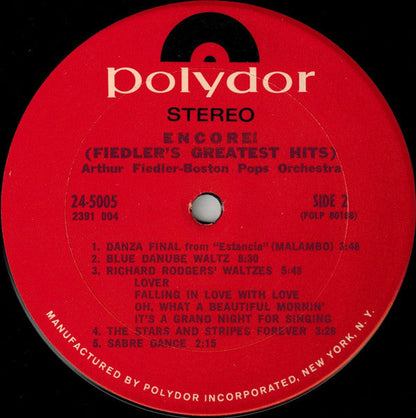 Arthur Fiedler - Encore (Fiedler's Greatest Hits) | Near Mint (NM) Excellent (EX)-