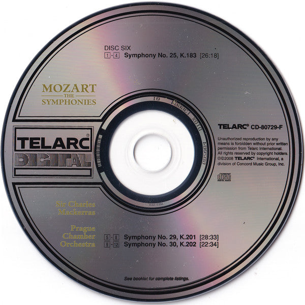 Wolfgang Amadeus Mozart - The Symphonies (10x CD Telarc ‎– CD 80729) | USED Near Mint (NM or M-) Near Mint (NM)-