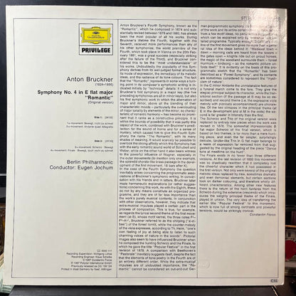 Anton Bruckner - Symphonie Nr. 4 "Romantische" (VINYL) | Near Mint (NM or M-) Near Mint (NM)-