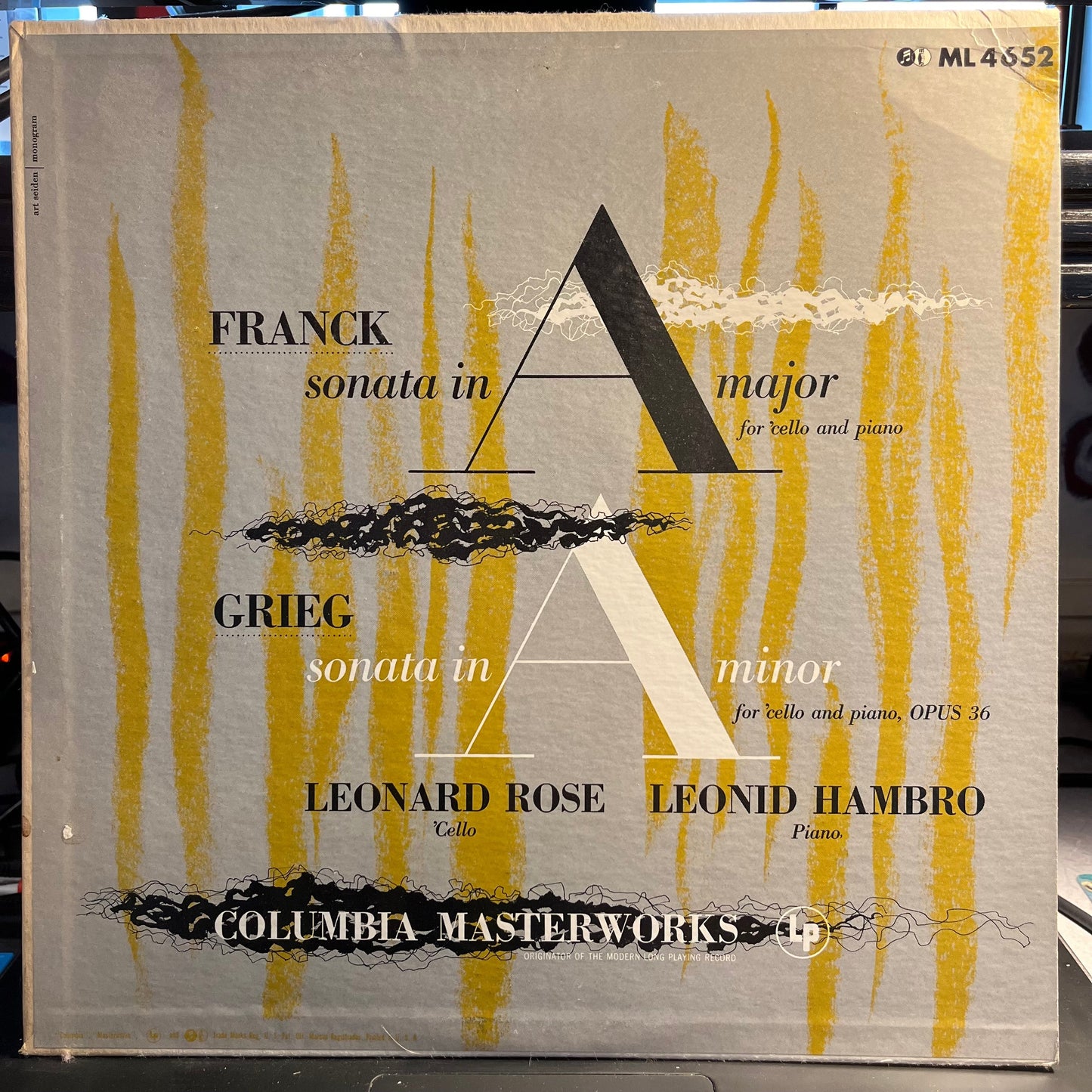 Leonard Rose - Franck: Sonata In A Major / Grieg: Sonata In A Minor | Near Mint (NM) Excellent (EX)-
