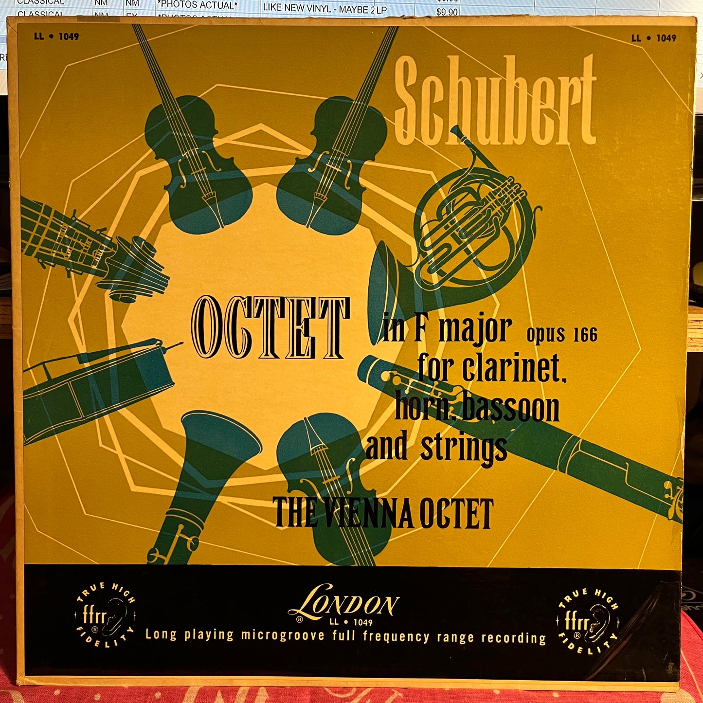 Franz Schubert - Octet In F Major Opus 166 For Clarinet, Horn, Bassoon And Strings | Near Mint (NM) Excellent (EX)-