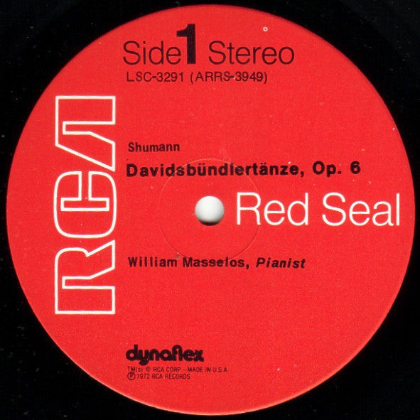 William Masselos - Davidsbündlertänze / Sonata No. 1 In C, Op. 1 | Near Mint (NM) Excellent (EX)-
