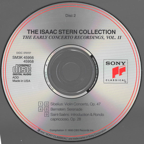 Isaac Stern - The Early Concerto Recordings, Vol. 2 (3xCD) | Near Mint (NM) Near Mint (NM)-