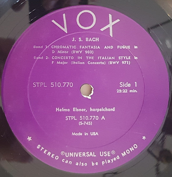 Johann Sebastian Bach - Harpsichord Music / Œuvres Pour Clavecin | Near Mint (NM) Near Mint (NM)-