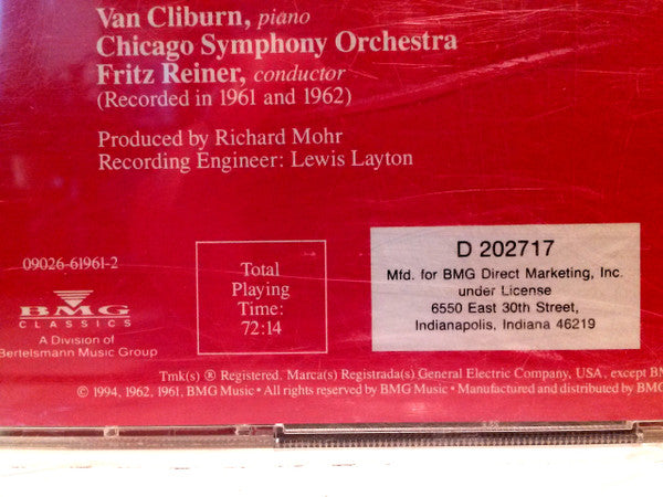 Van Cliburn - Piano Concerto No. 2 / Piano Concerto No. 5 "Emperor" (2xCD) | Near Mint (NM) Near Mint (NM)-