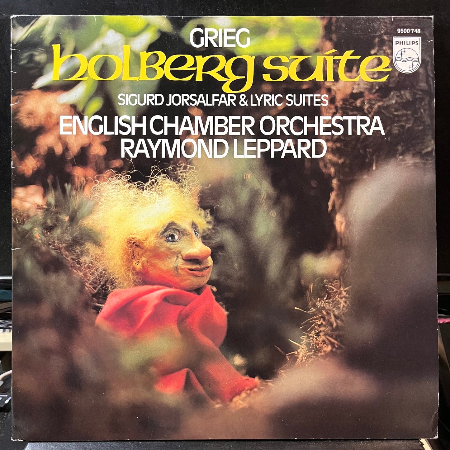 Grieg*, English Chamber Orchestra, Raymond Leppard - Holberg Suite / Sigurd Jorsalfar & Lyric Suites (VINYL LP PHILIPS 9500 748 1980) | Near Mint (NM or M-) Near Mint (NM)-