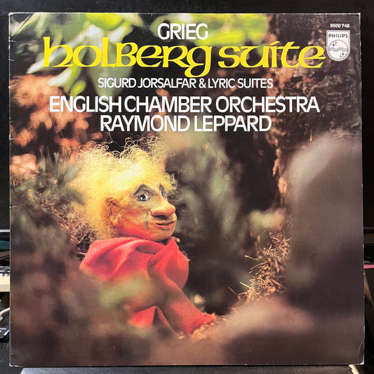 Grieg*, English Chamber Orchestra, Raymond Leppard - Holberg Suite / Sigurd Jorsalfar & Lyric Suites (VINYL LP PHILIPS 9500 748 1980) | Near Mint (NM or M-) Near Mint (NM)-
