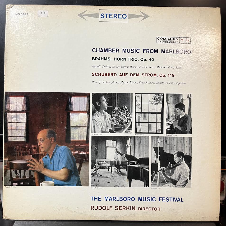 Johannes Brahms - Chamber Music From Marlboro: Horn Trio, Op. 40 / Auf Dem Strom, Op. 119 (VINYL) | Near Mint (NM or M-) Excellent+ (EX+)-