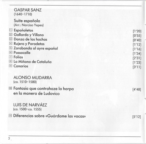 Narciso Yepes - Guitarra Española (CD) | Near Mint (NM) Near Mint (NM)-