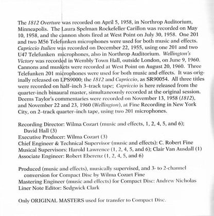 Pyotr Ilyich Tchaikovsky - 1812 Festival Overture, Op. 49 - Capriccio Italien - Wellington's Victory (CD) | Near Mint (NM) Near Mint (NM)-