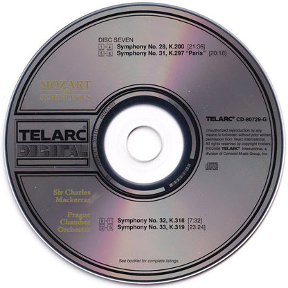 Wolfgang Amadeus Mozart - The Symphonies (10x CD Telarc ‎– CD 80729) | USED Near Mint (NM or M-) Near Mint (NM)-