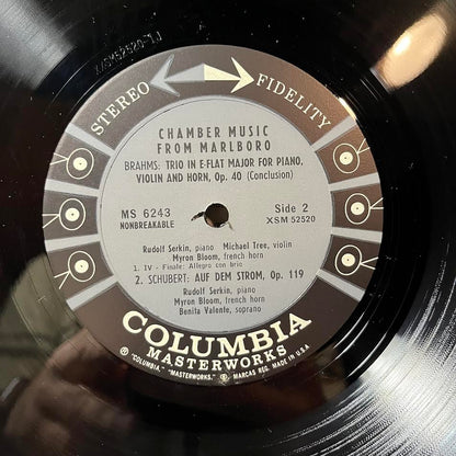Johannes Brahms - Chamber Music From Marlboro: Horn Trio, Op. 40 / Auf Dem Strom, Op. 119 (VINYL) | Near Mint (NM or M-) Excellent+ (EX+)-