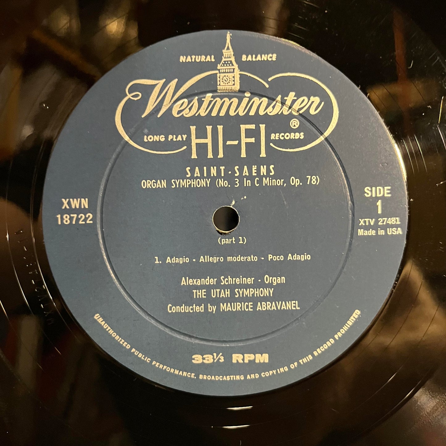Camille Saint-Saëns - Organ Symphony No.3, C Minor, Op.78 | Near Mint (NM) Near Mint (NM)-