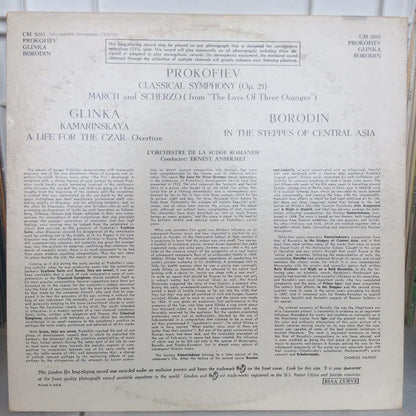 Sergei Prokofiev / Mikhail Ivanovich Glinka / Alex - Classical Symphony / March And Scherzo / Kamarinska Fantasy / A Life For The Czar / In The Steppes Of Central Asia (VINYL) | Near Mint (NM or M-) Very Good Plus (VG+)-