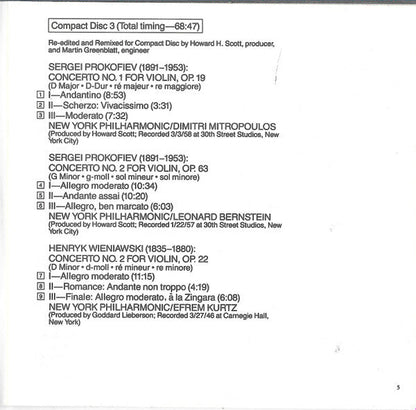 Isaac Stern - The Early Concerto Recordings, Vol. 2 (3xCD) | Near Mint (NM) Near Mint (NM)-