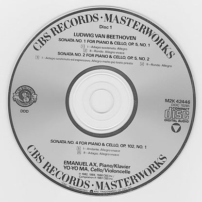 Ludwig van Beethoven - The Sonatas For Piano/Klavier & Cello (2xCD) | Near Mint (NM) Near Mint (NM)-